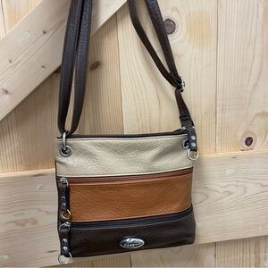 🌸 Rossetti handbag. Leather-look. Shades of brown.  Many pockets!